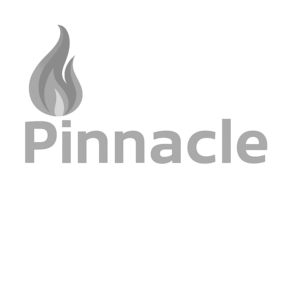 pinnacle plumbing and heating logo upscaled transparent light greyscale